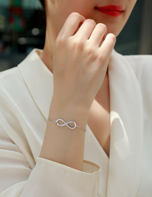 Women's Silver Infinity Bracelet