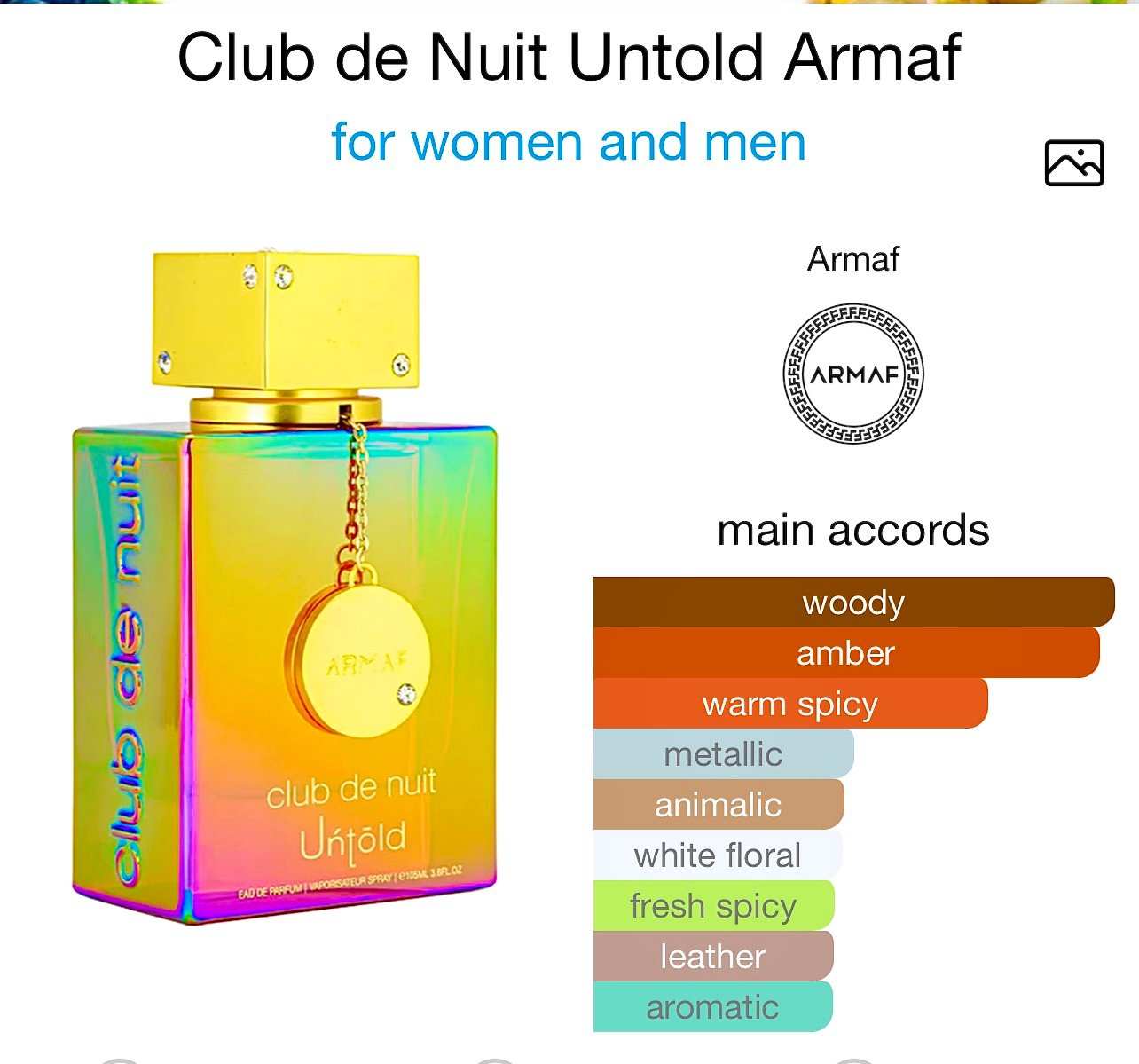 ARMAF CLUB DE NUIT UNTOLD 105ML UNISEX 🌈 image 1