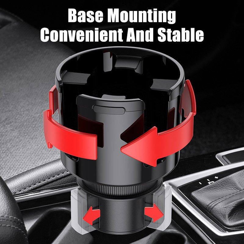 Adjustable Car Cup Holder Expander with Removable Phone Holder image 3