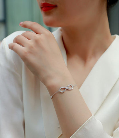 Women's Silver Infinity Bracelet