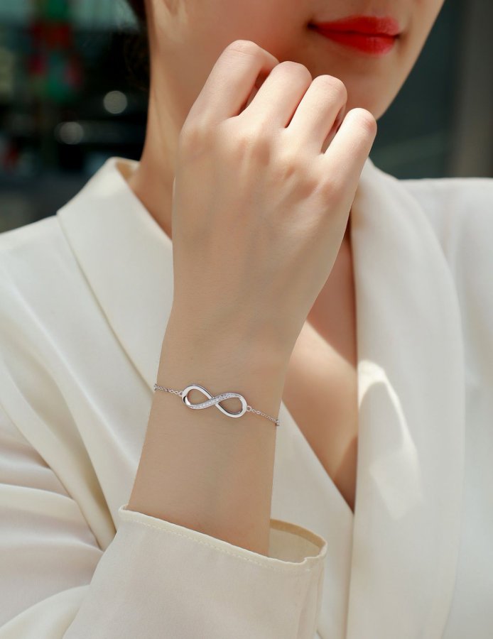 Women's Silver Infinity Bracelet