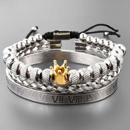 Luxury Men's Silver Stainless Steel Watchband Bracelet