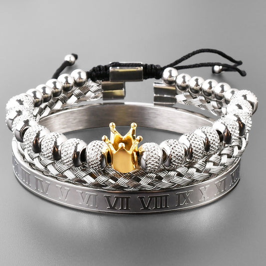 Luxury Men's Silver Stainless Steel Watchband Bracelet