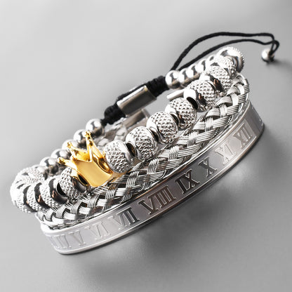 Luxury Men's Silver Stainless Steel Watchband Bracelet