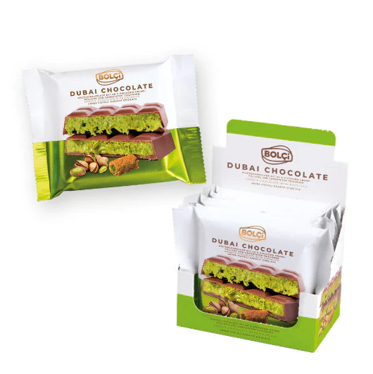 Bolci Antep Pistachio & Kadayif Dubai Chocolate Bar - Unique Middle Eastern Delight