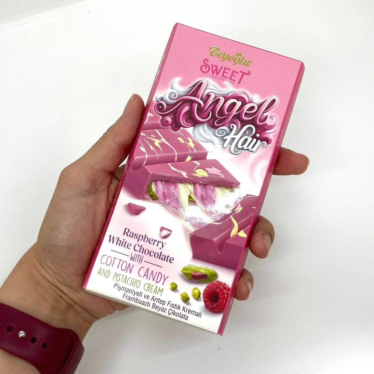 Beyoglu | Angel Hair Raspberry Chocolate with Cotton Candy and Pistachio Cream