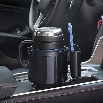 Adjustable Car Cup Holder Expander with Removable Phone Holder image 2