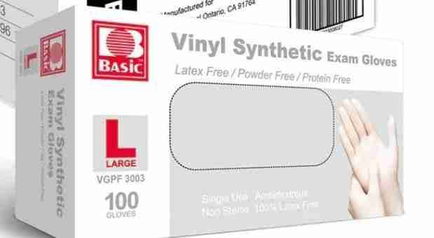 Vinyl SYNMAX Exam Gloves, Medium Transparent Color image 0