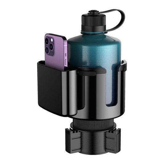 Adjustable Car Cup Holder Expander with Removable Phone Holder image 0