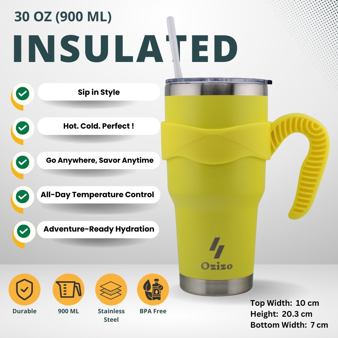 30 oz Insulated Mug With Straw image 2