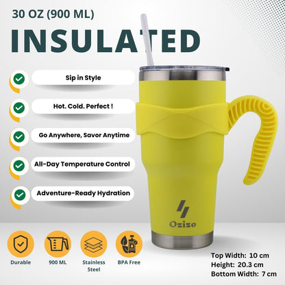 30 oz Insulated Mug With Straw image 2